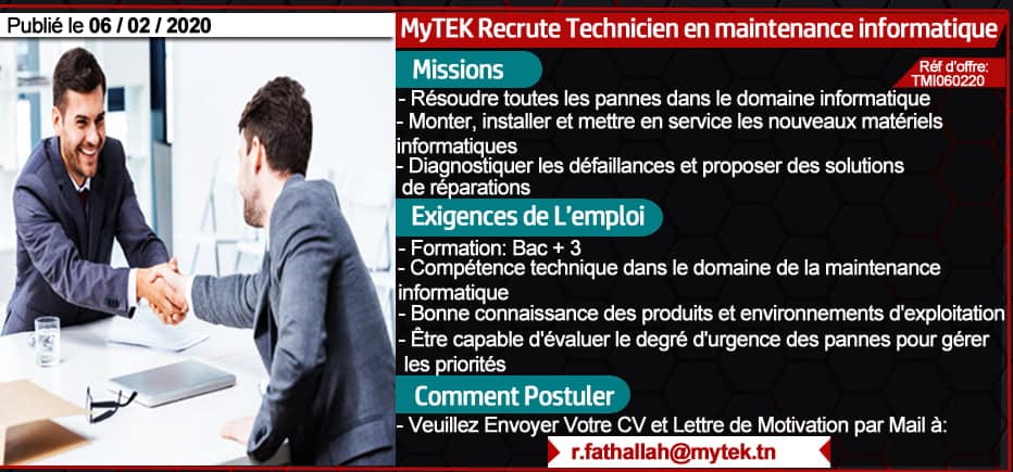 Technicien en maintenance informatique