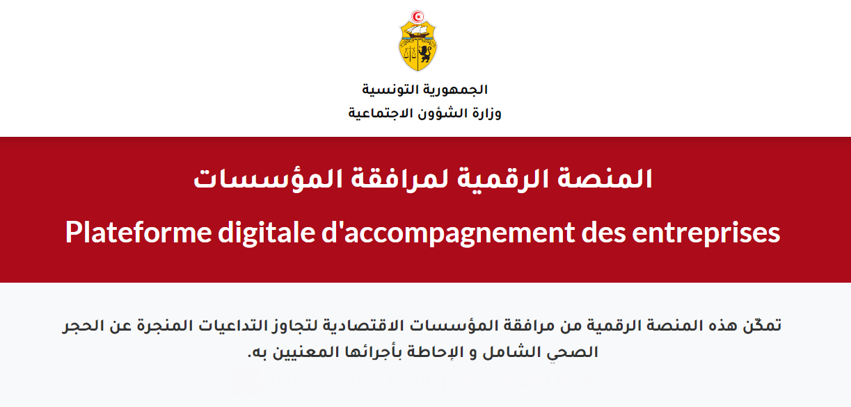 المنصة الرقمية الخاصة بمرافقة المؤسسات