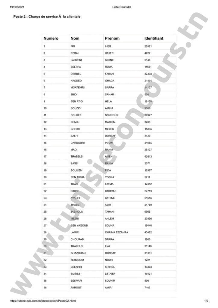 Concours STB 03 3