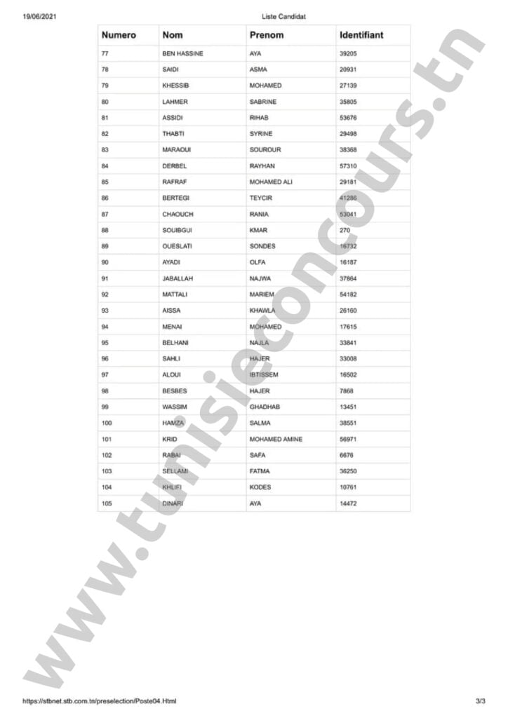 Concours STB 09 3