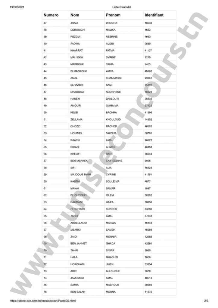 Concours STB 11 3