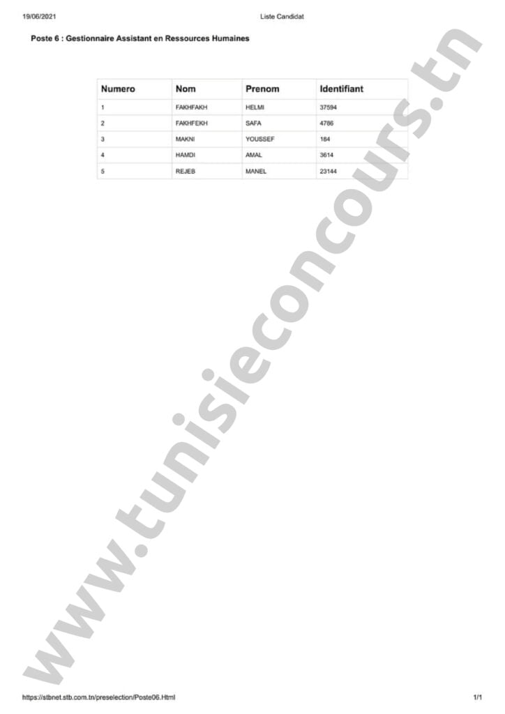 Concours STB 13 3