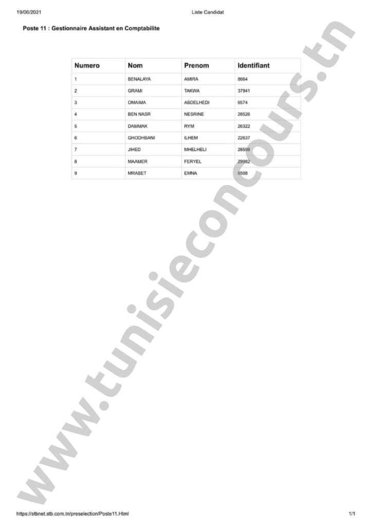 Concours STB 18 3