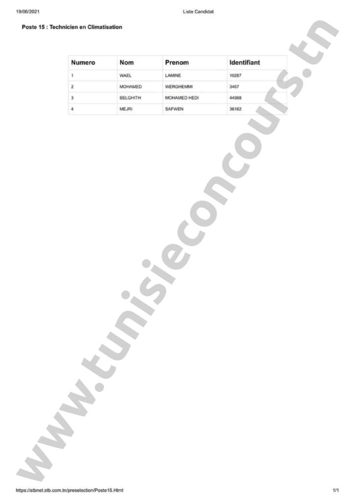 Concours STB 22 1