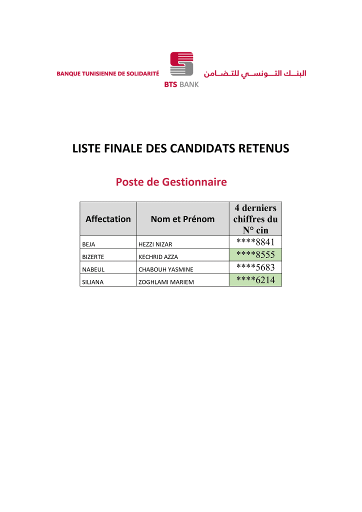 Poste de Gestionnaire 1