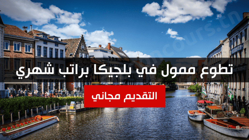 تطوع ممول في بلجيكا براتب شهري