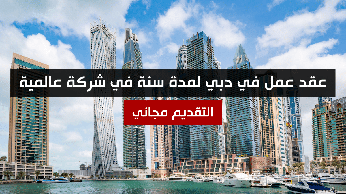 عقد عمل في دبي لمدة سنة في شركة عالمية