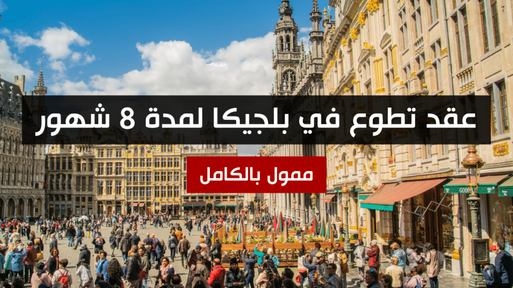 عقد تطوع في بلجيكا لمدة 8 شهور